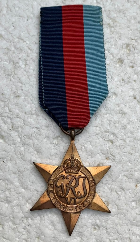 Medaille, Groot-Brittannië, 1939-45 Star, WO2., Verzamelen, Ophalen of Verzenden, Landmacht, Lintje, Medaille of Wings