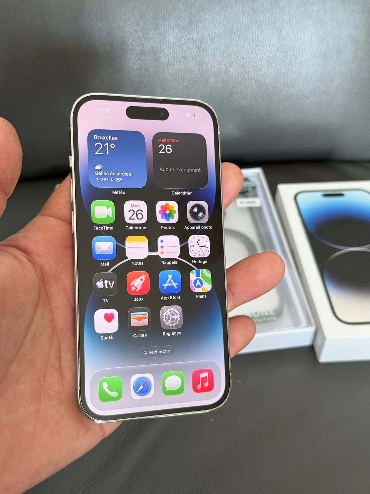 iPhone 14 Pro 256Gb blanc en très bon état , vd/éch, Télécoms, Téléphonie mobile | Apple iPhone, 256 GB, IPhone 14 Pro, 77 %, Enlèvement