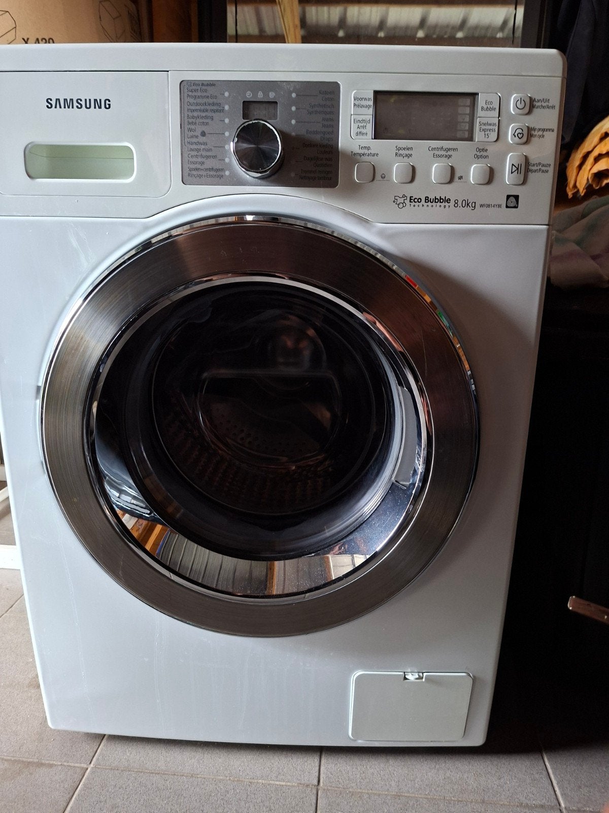 Samsung Eco Bubble 8kg (WF0814Y8E), 1200 à 1600 tours, 85 à 90 cm, Comme neuf, Chargeur frontal