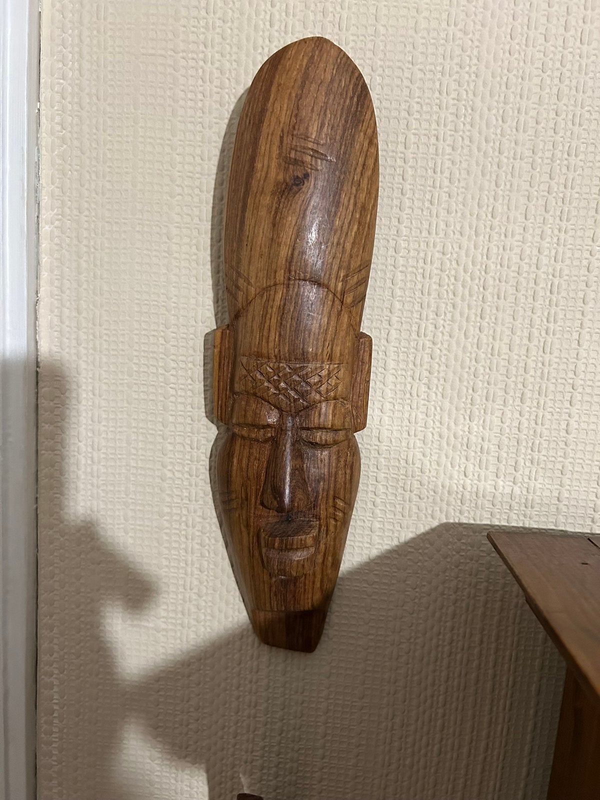 Klein bruin Afrikaans masker, Antiek en Kunst, Ophalen, Masker, Bruin