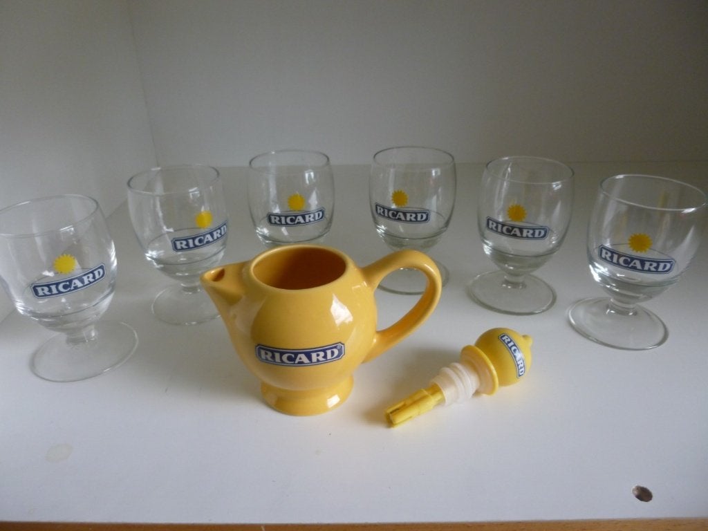 ricard setje, Verzamelen, Glas en Drinkglazen, Ophalen of Verzenden, Zo goed als nieuw