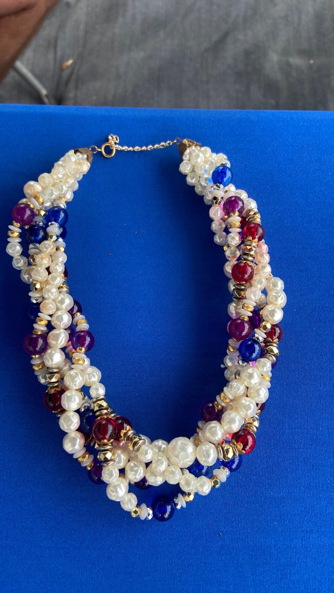 Magnifique collier de perles vintage, Enlèvement, Comme neuf