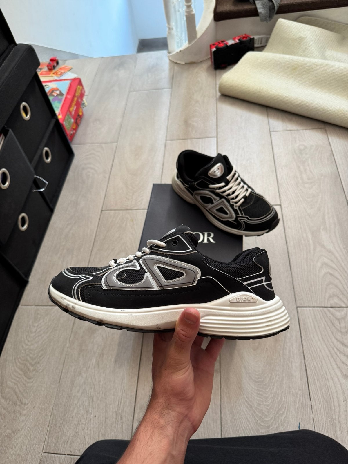 Dior b30 Zwart-Wit, Zwart, Ophalen of Verzenden, Sneakers, Gedragen