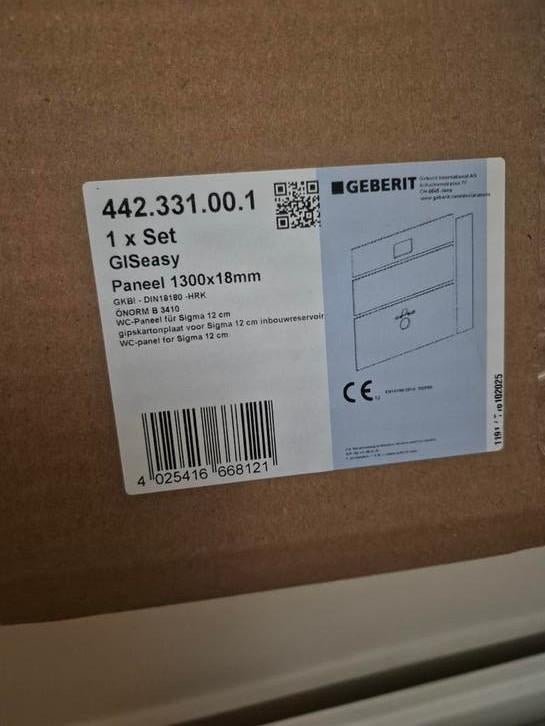Gis easy gipskarton Geberit toilet afkasting, Ophalen, Nieuw, Steen, Toilet