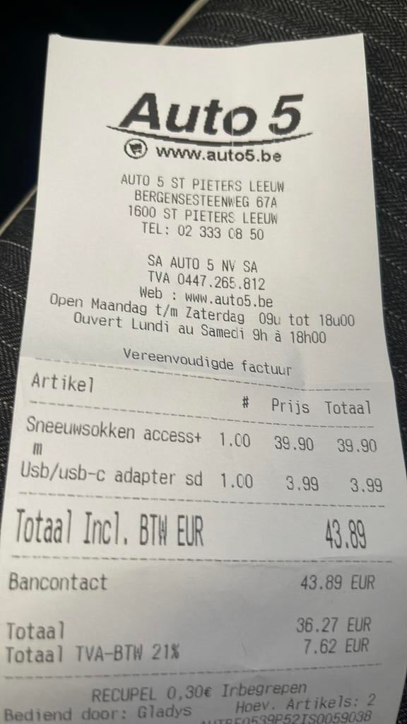 Chaussettes de neige neuf emballage d’origine + ticket, Enlèvement