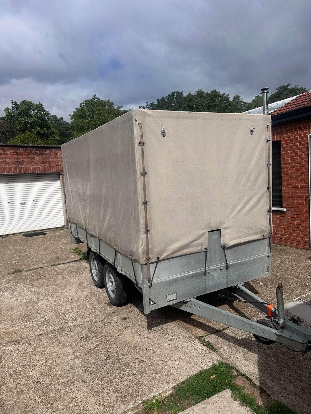 Aanhangwagen met huif 750kg, Enlèvement