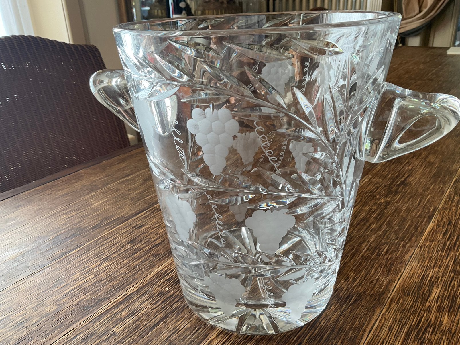 Kristallen Champagne koeler H 25 cm D 21 cm, Antiek en Kunst, Ophalen