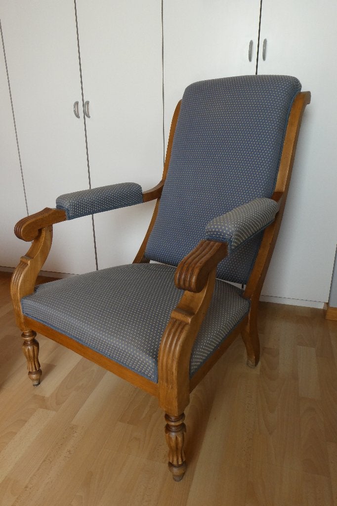 Fauteuil Voltaire, 75 à 100 cm, Bois, Enlèvement, Utilisé