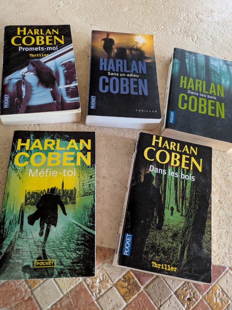5 thrillers de Harlan Coben (Pocket) pour 2€., Harlan Coben, Utilisé, Europe autre, Envoi