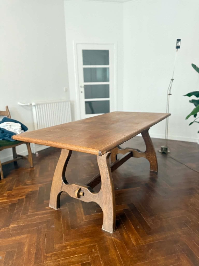Table desing Brutaliste Scandinave, Maison & Meubles, Tables | Tables à manger, 150 à 200 cm, Cinq personnes ou plus, Comme neuf