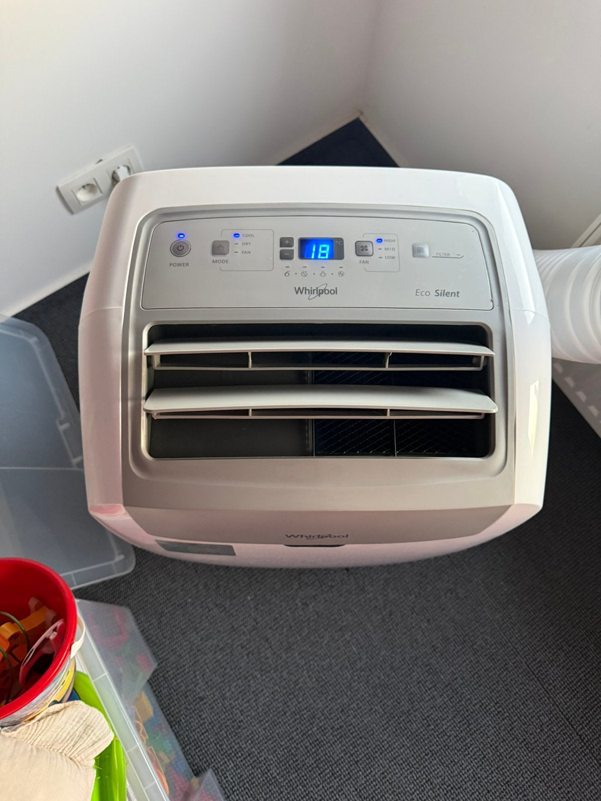 Climatiseur mobile puissant Whirlpool, Enlèvement, Comme neuf, Climatiseur mobile