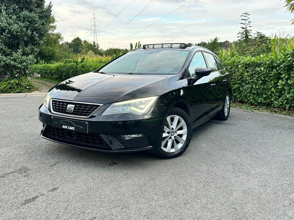 Seat Leon ST Break–1.6 TDI 2017 €6b–Courroie neuve&Toit Pano, Euro 6, Entreprise, Noir, 5 portes