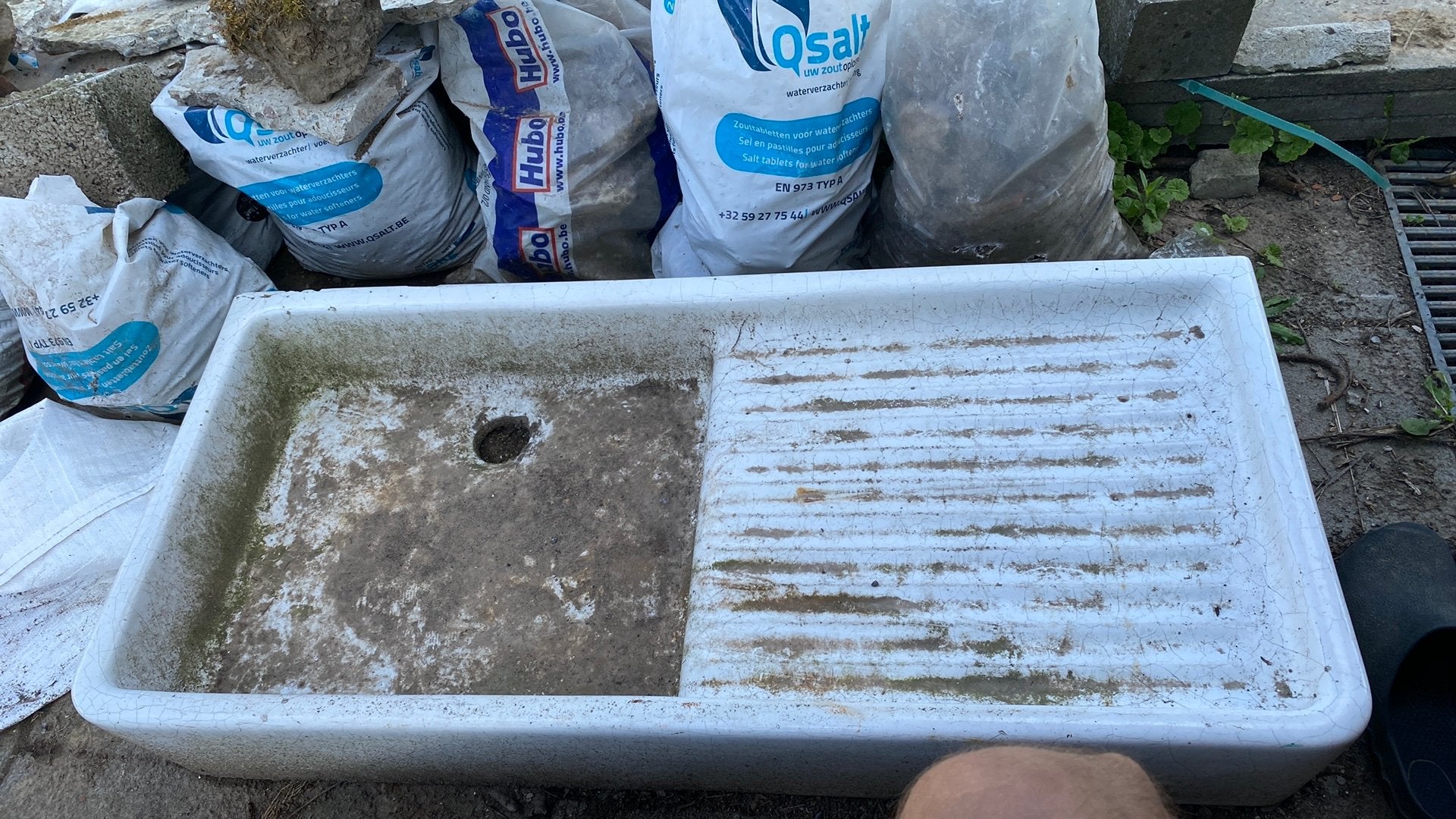 Keramische spoelbak, Ophalen, Gebruikt
