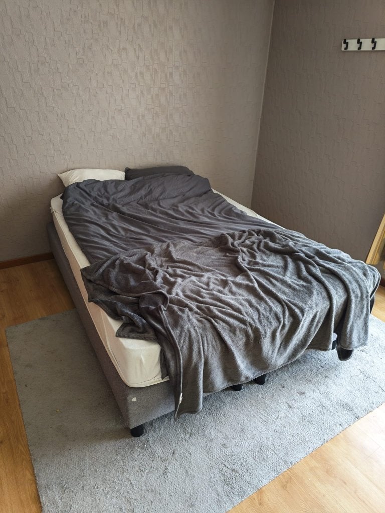 Boxspring bed te koop (incl. matras), Huis en Inrichting, Slaapkamer | Bedden, Gebruikt, Twijfelaar, 140 cm, 200 cm, Ophalen