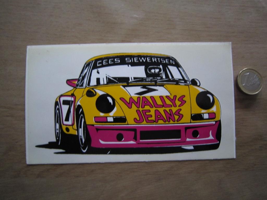 Retro/vintage sticker - Autosport Rally Wally's Jeans, Verzamelen, Ophalen of Verzenden, Zo goed als nieuw, Sport