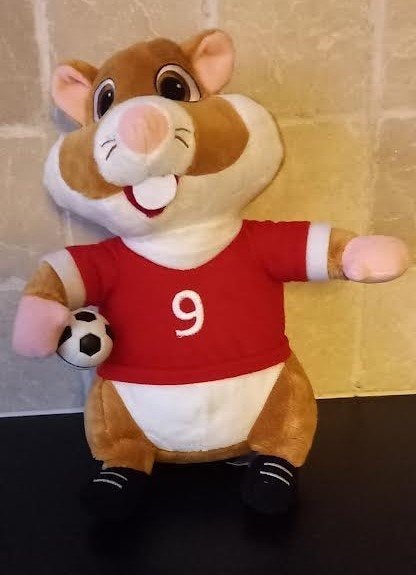 Knuffel voetbal Hamster AH is 30 cm, Verzenden, Zo goed als nieuw, Hamster, Wasbaar