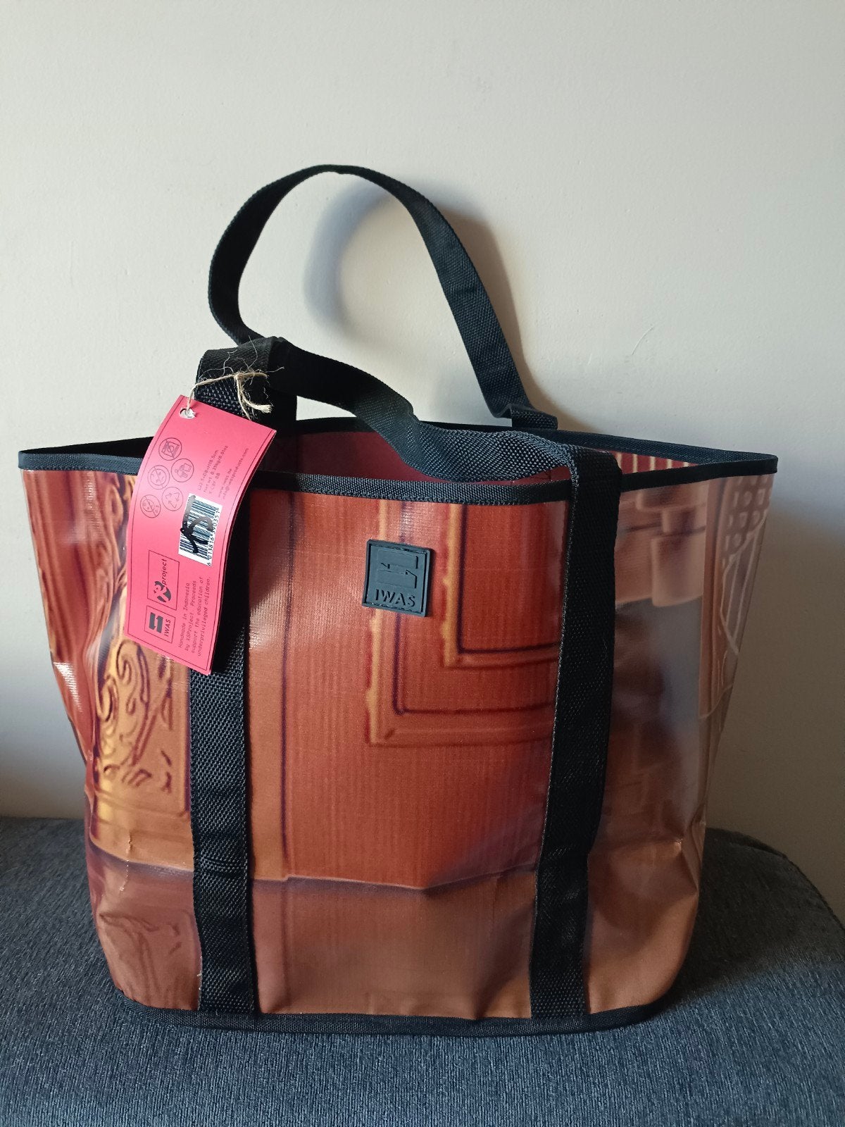 IWAS shopper upcycling, Handtassen en Accessoires, Tassen | Damestassen, Ophalen of Verzenden, Nieuw, Bruin