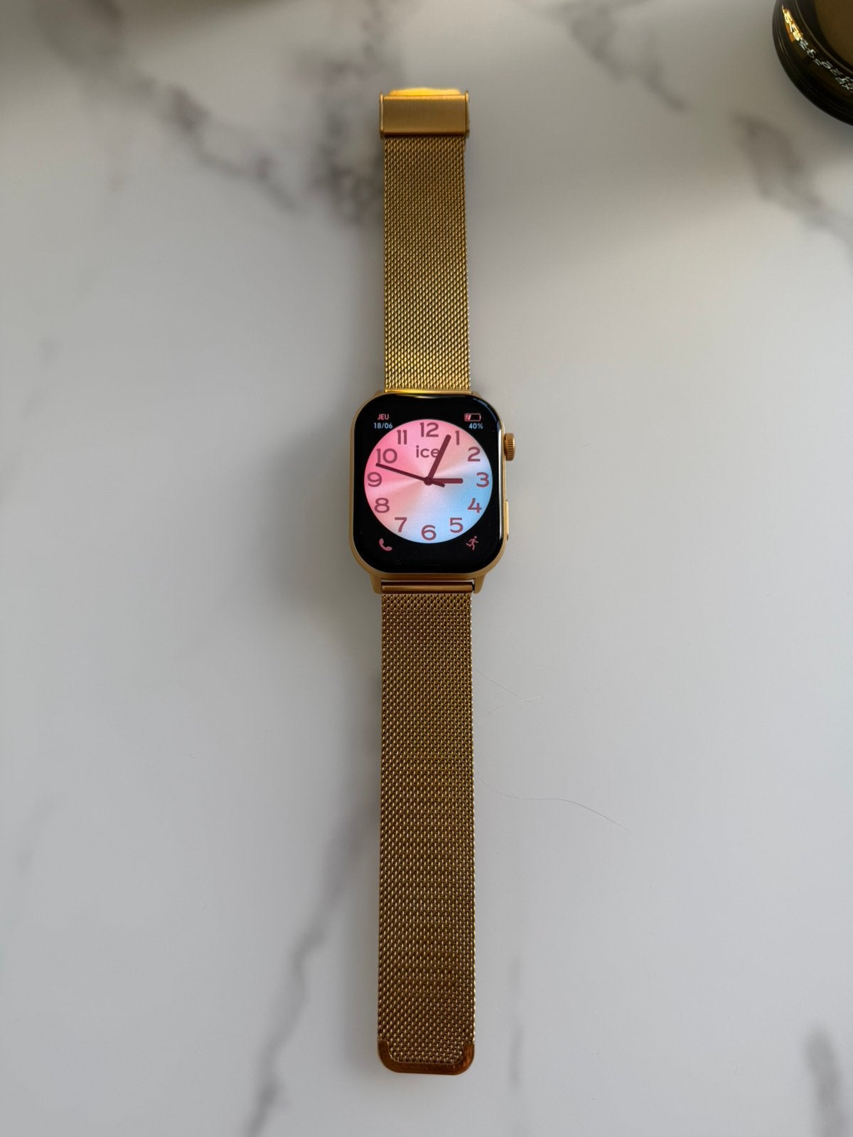 ICE smart 2.0 rectangulaire 1.96 Gold Milanese / M, Enlèvement, Comme neuf