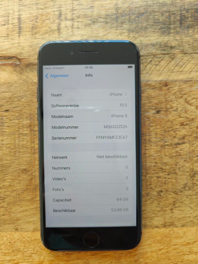 iPhone 8 zwart 64gb, Telecommunicatie, Mobiele telefoons | Apple iPhone, Zwart, Refurbished, Ophalen of Verzenden, 64 GB