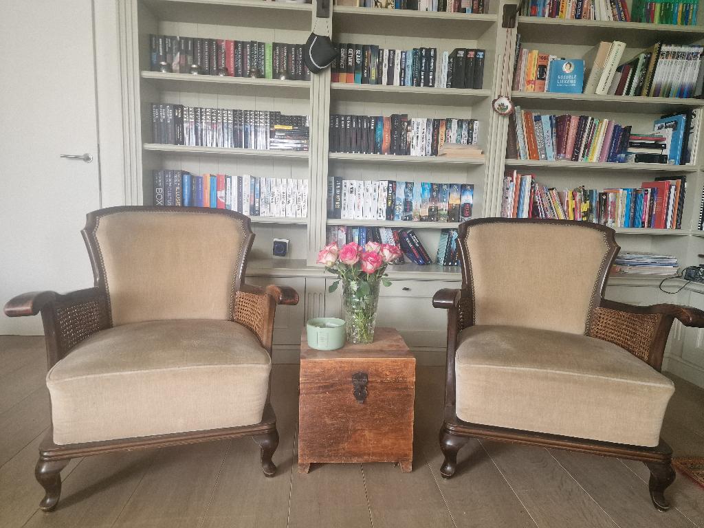 Exclusieve Vintage - THONET armchairs / loungestoelen set(2), Ophalen