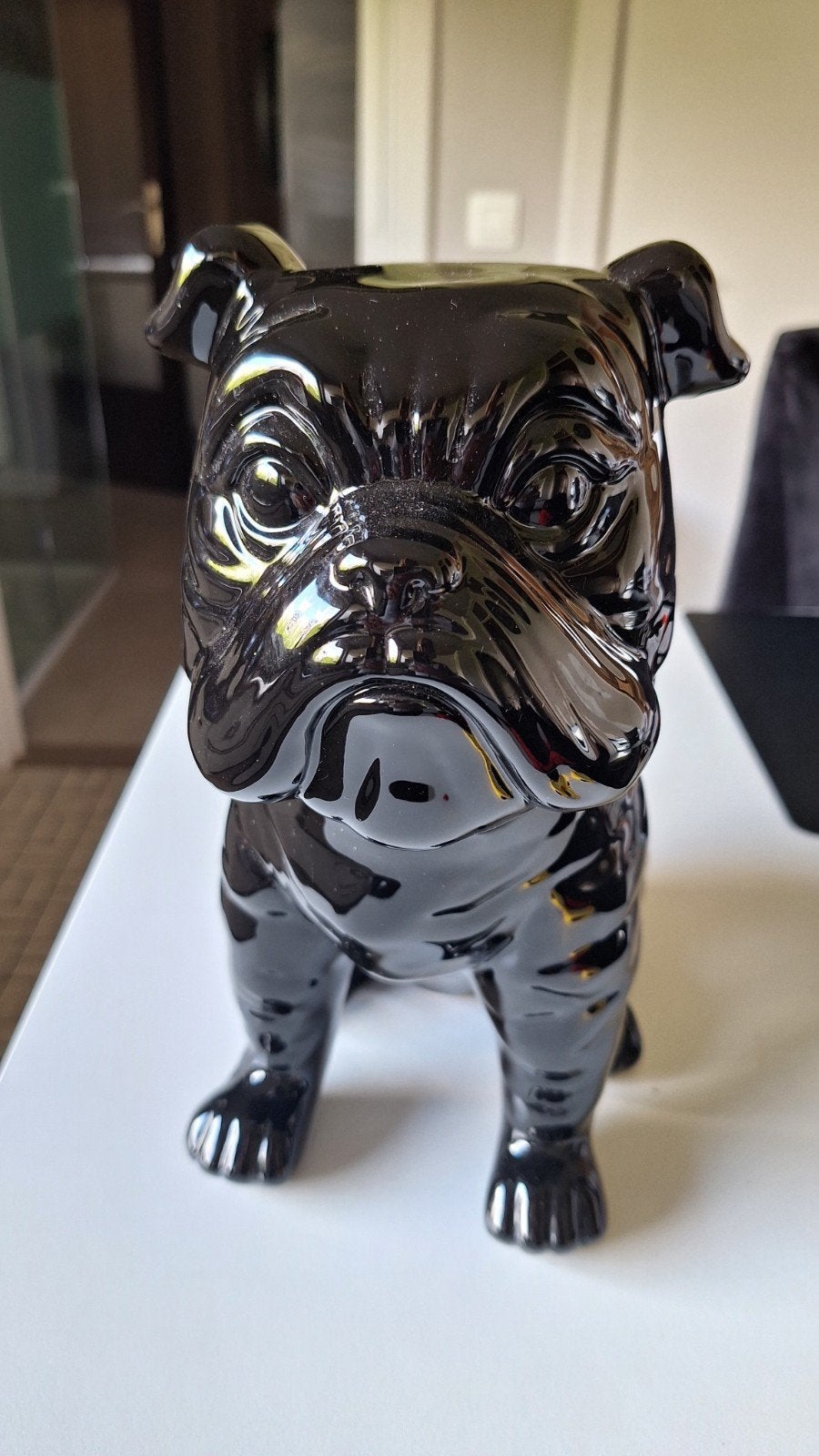 Decoratie engelse Buldog, Ophalen