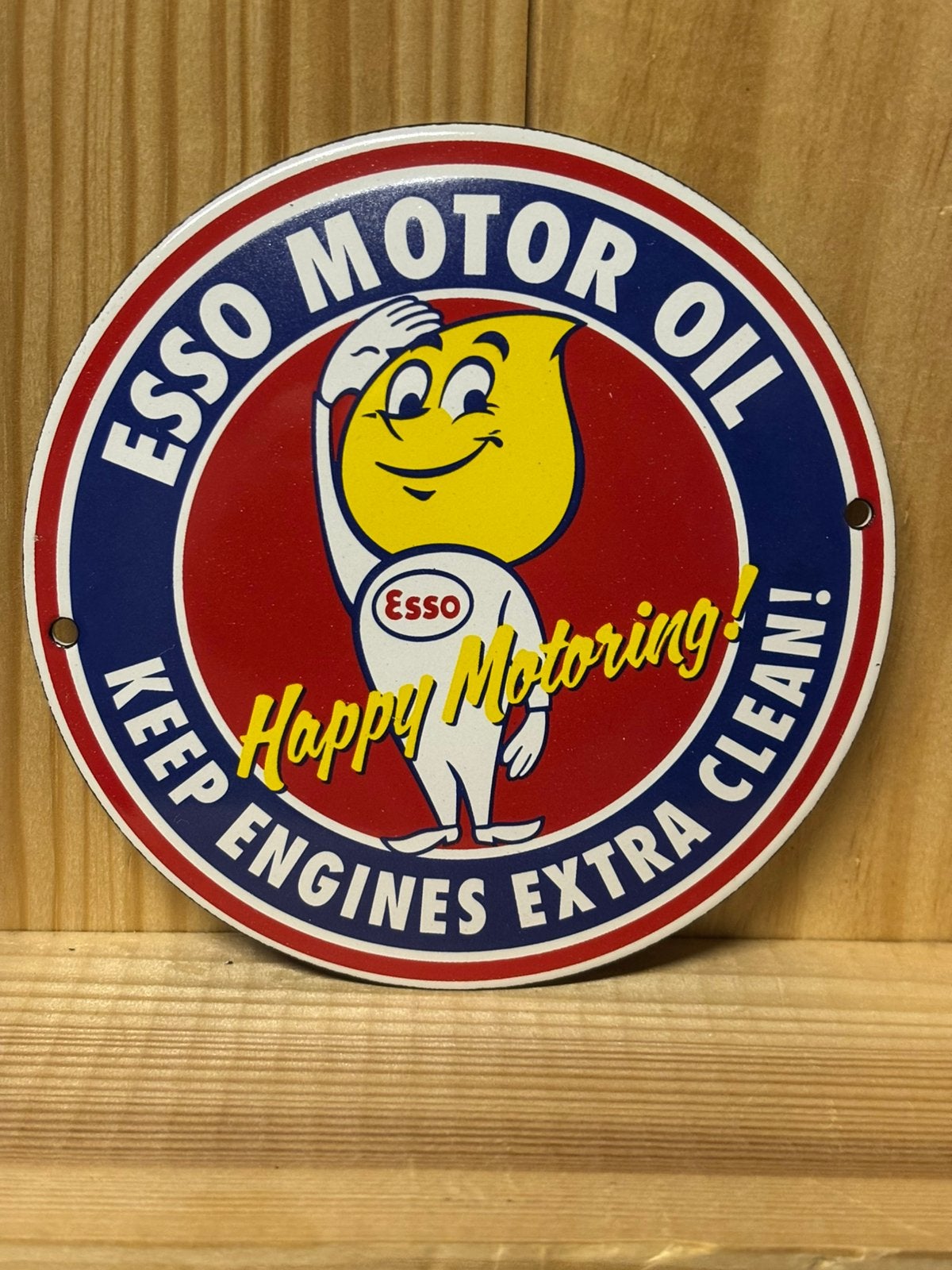 Esso emaille bord, Ophalen of Verzenden