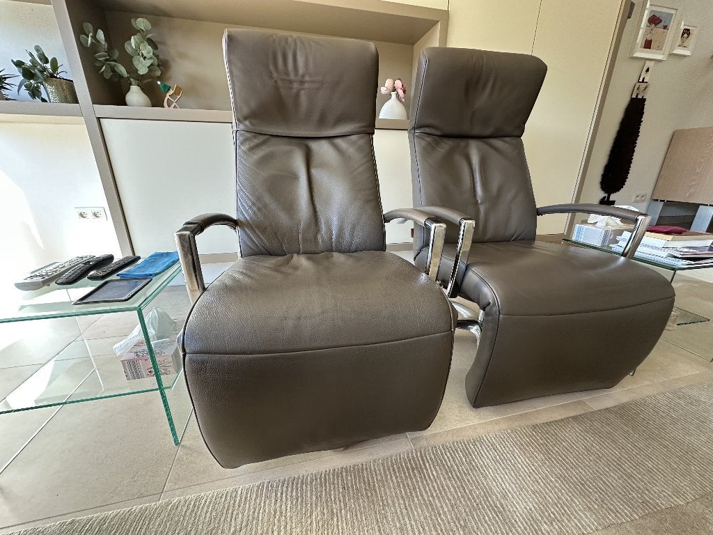 Fauteuil inclinable en cuir Adagio, Maison & Meubles, Enlèvement, Comme neuf, Cuir