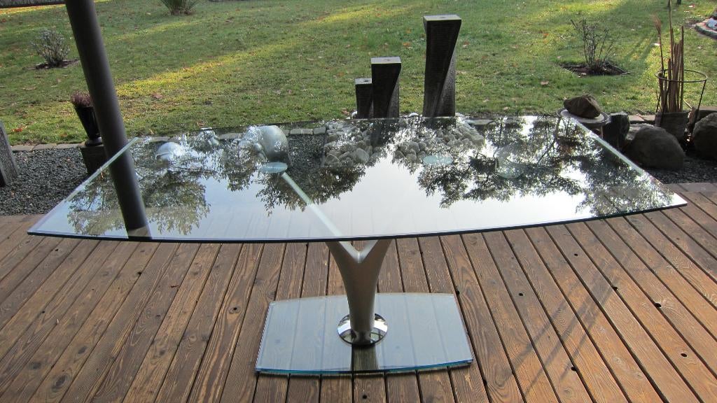 Glazen Design tafel "Rolf Benz" type 1210. Prachtige staat!, Huis en Inrichting, Ophalen, Design, 50 tot 100 cm, Zo goed als nieuw