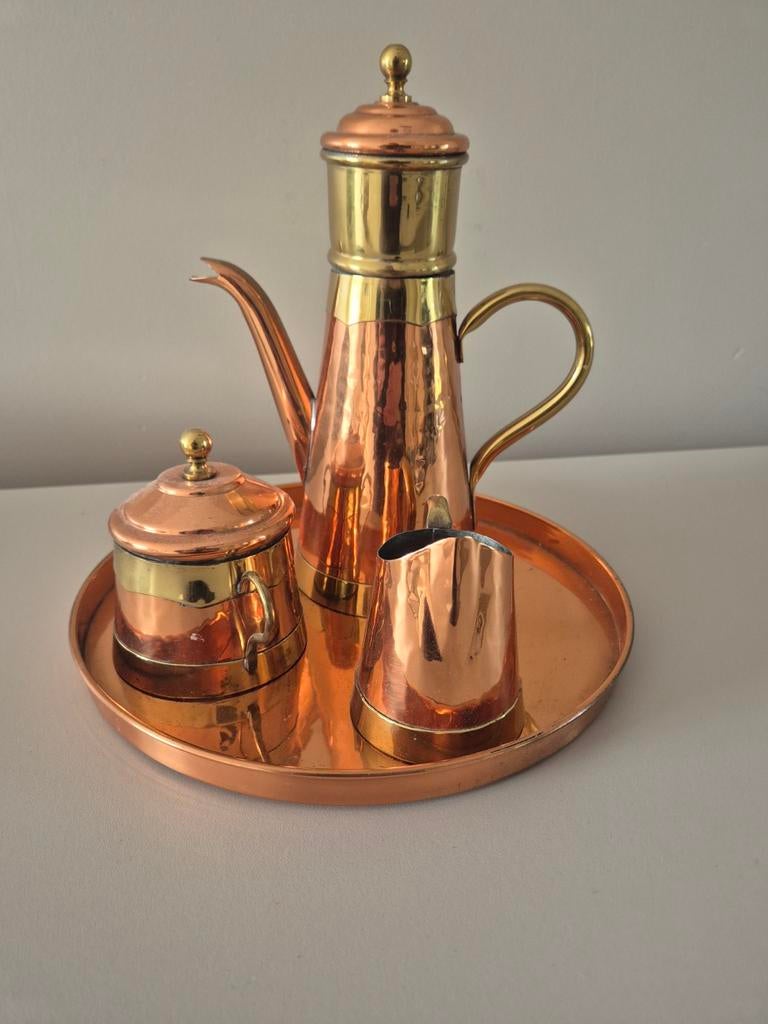 Koperen koffieset, Antiek en Kunst, Ophalen
