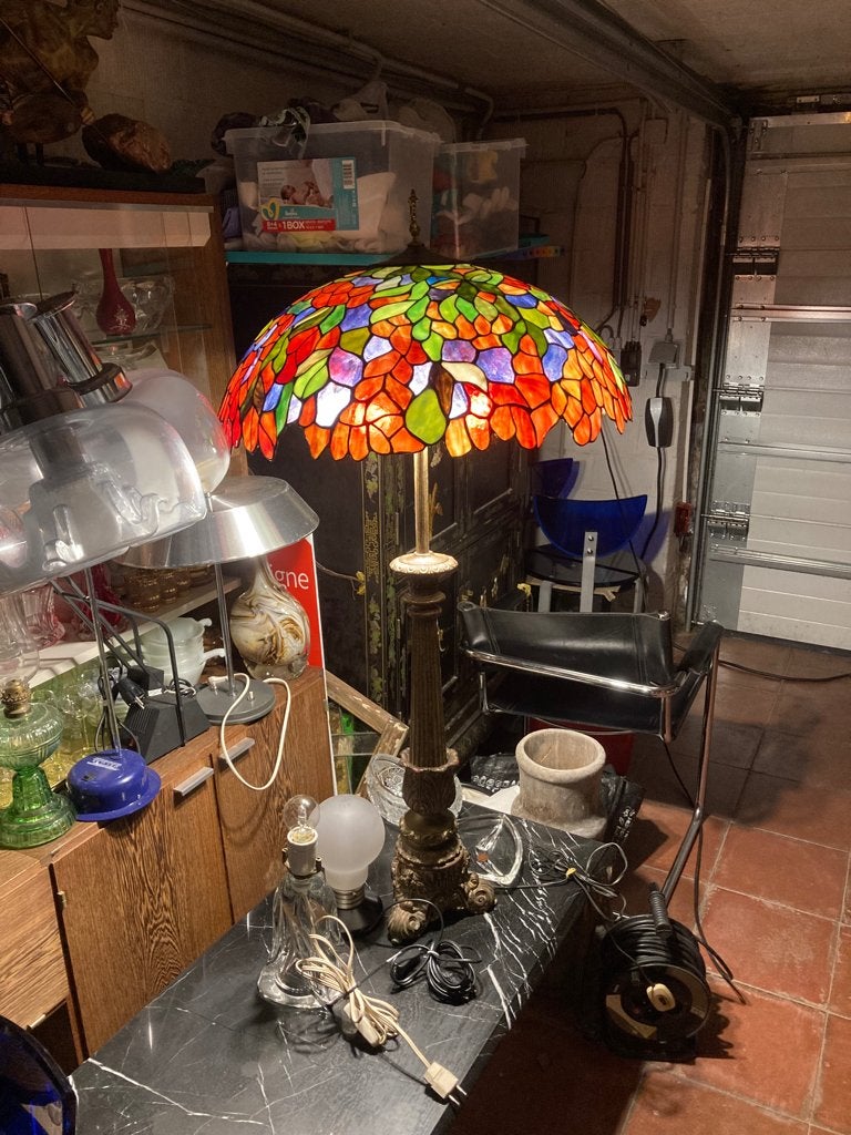 Grande lampe Tiffany, Lampe Tiffany, Verre, 2dehands, Enlèvement