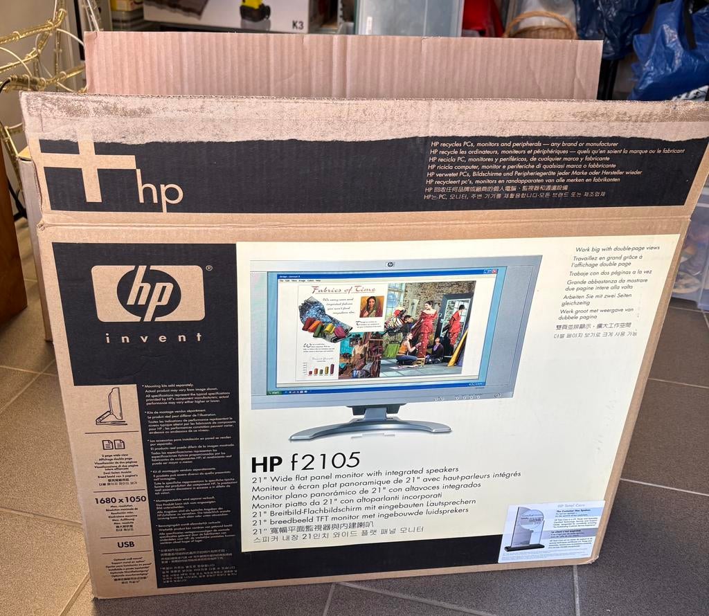 HP F2105-scherm als nieuw, Computers en Software, Monitoren, Ophalen, Zo goed als nieuw