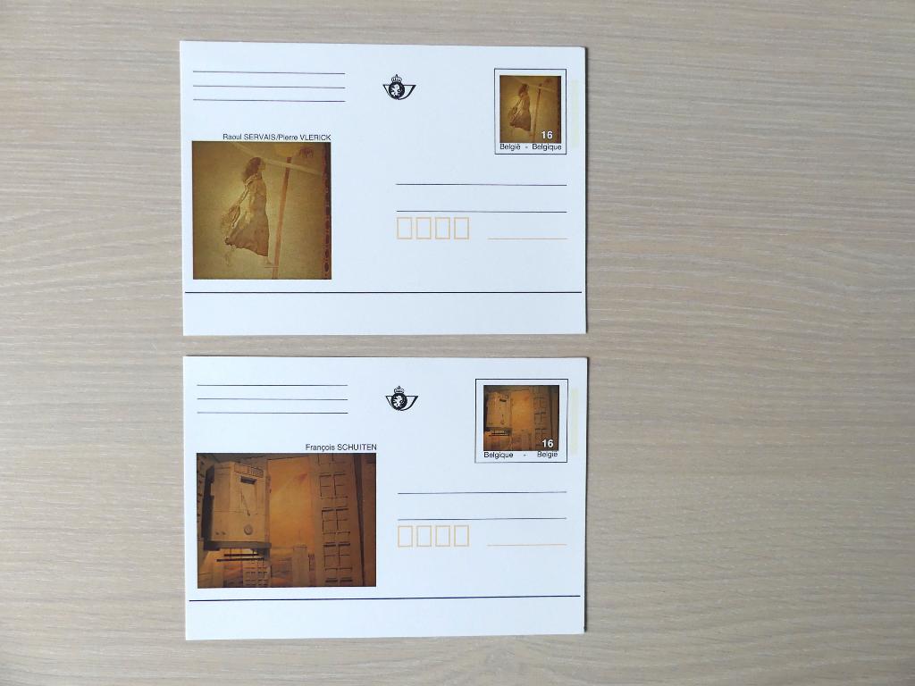 1995 - BK48/BK49 : 2 kaarten Servais/Vlerick en Schuiten, Ophalen of Verzenden, Postfris