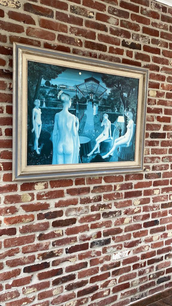 Schilderij  P. Delvaux (Paul Delvaux), Antiek en Kunst, Ophalen