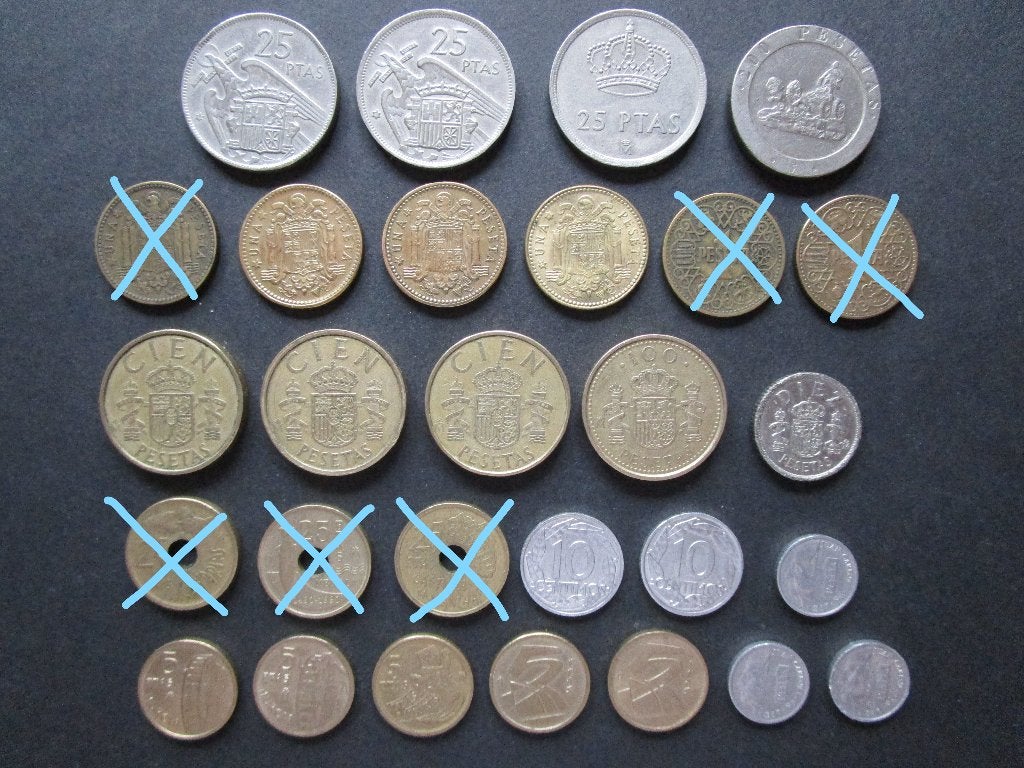 munten Spanje, Postzegels en Munten, Ophalen of Verzenden, Overige landen, Losse munt