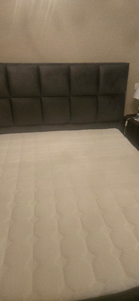 Lit Boxspring King size, Ophalen, 210 cm, Lit coffret, Zo goed als nieuw