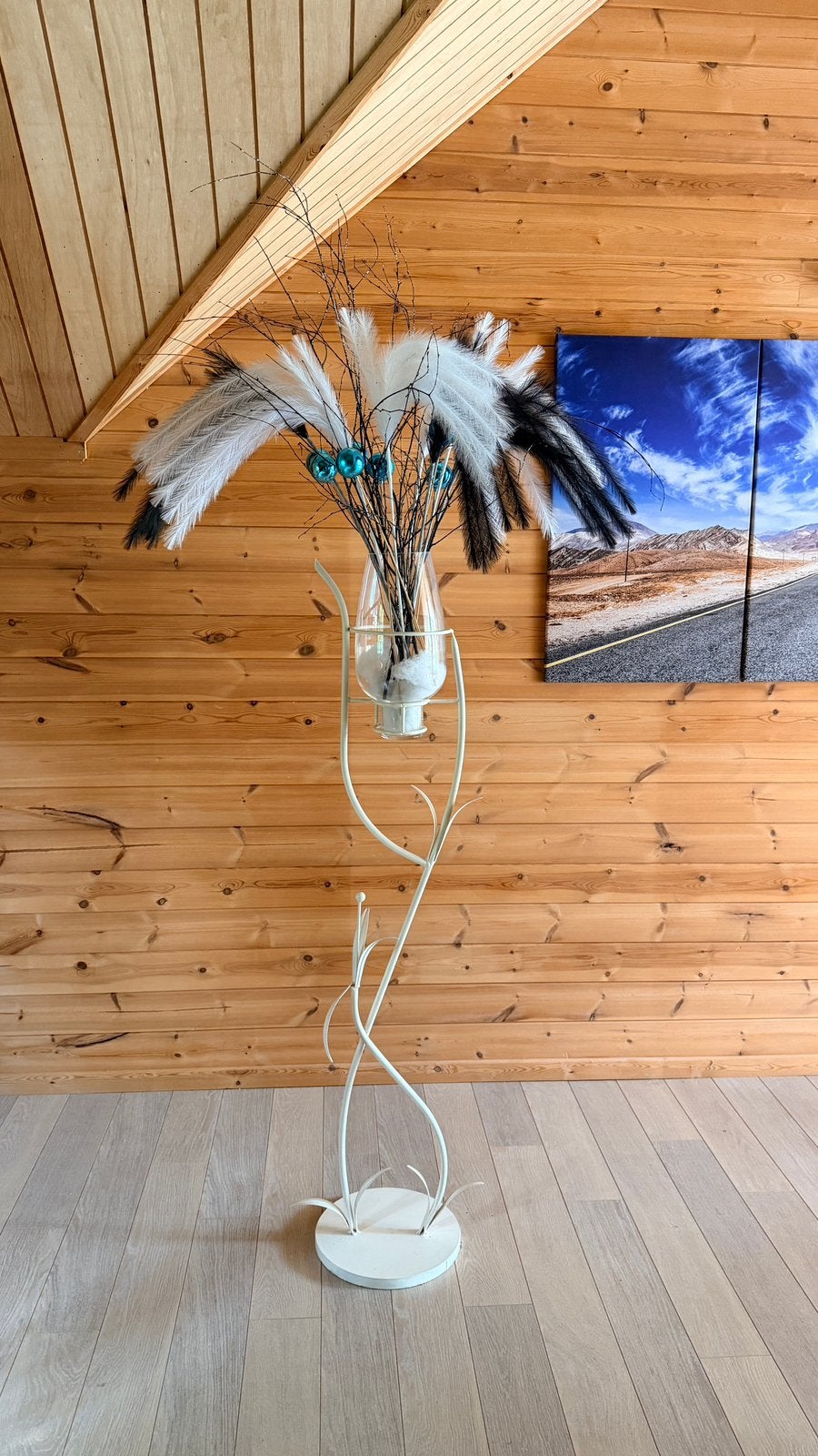 Pied en metal avec vasque pour plante, Enlèvement, Comme neuf