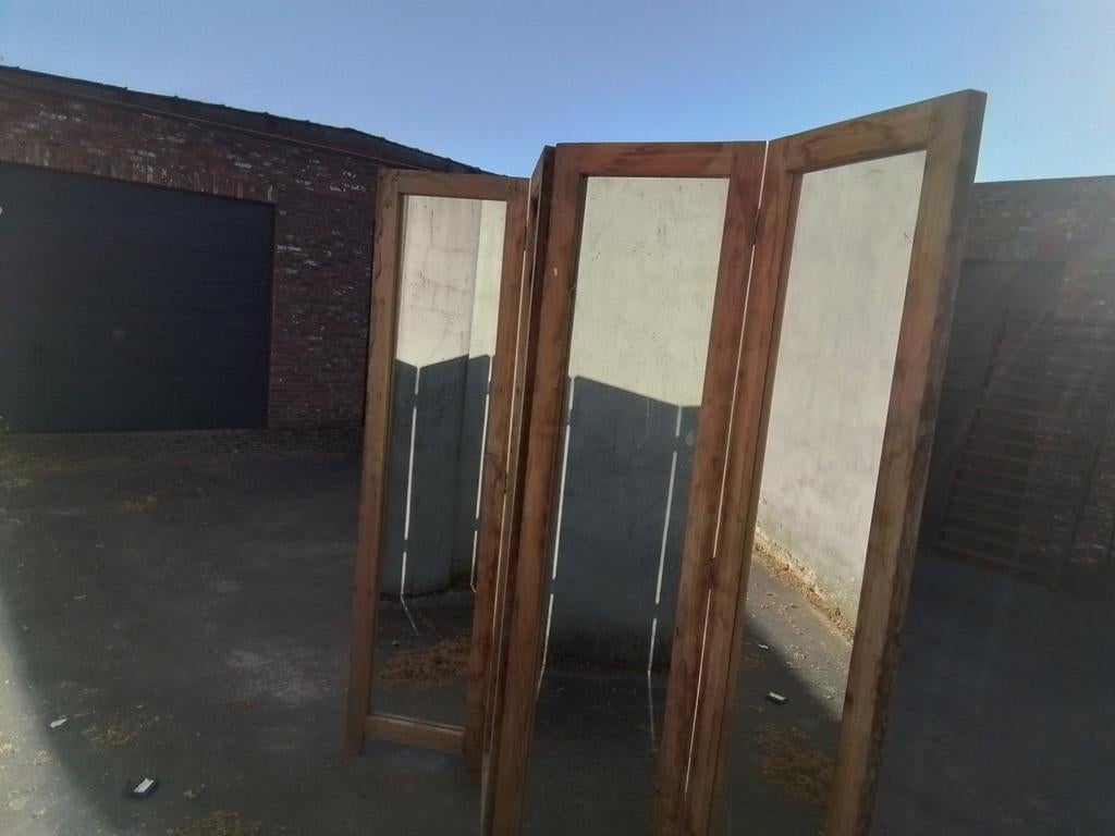 Prachtige zware spiegel / paravan, Ophalen, Gebruikt