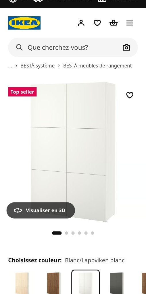 Meuble Besta Ikea120*42*193, 25 à 50 cm, Avec porte(s), Moins de 150 cm, Comme neuf