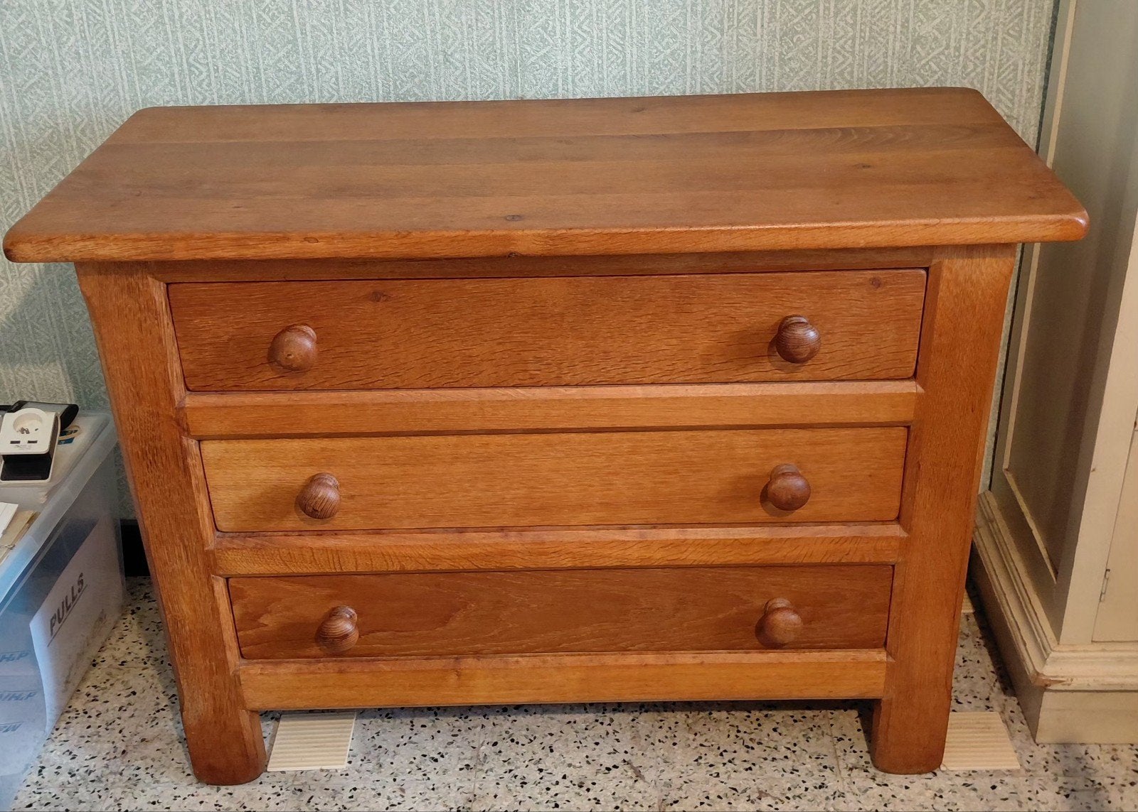 Commode - Meuble Chêne à tiroirs ., Ophalen, 100 tot 150 cm, 100 tot 150 cm, Eikenhout