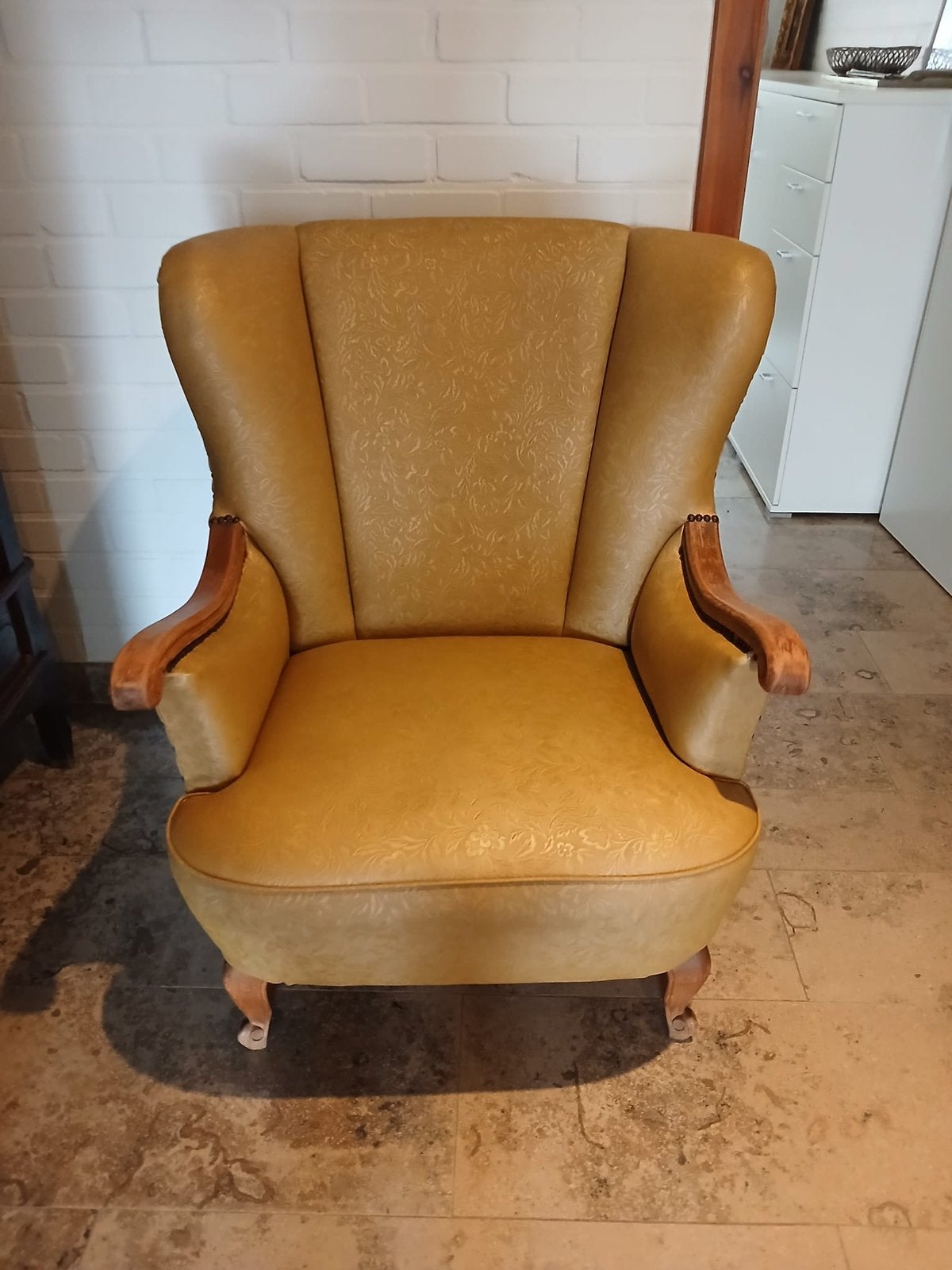 Unieke vintage fauteuil, Ophalen of Verzenden, Zo goed als nieuw