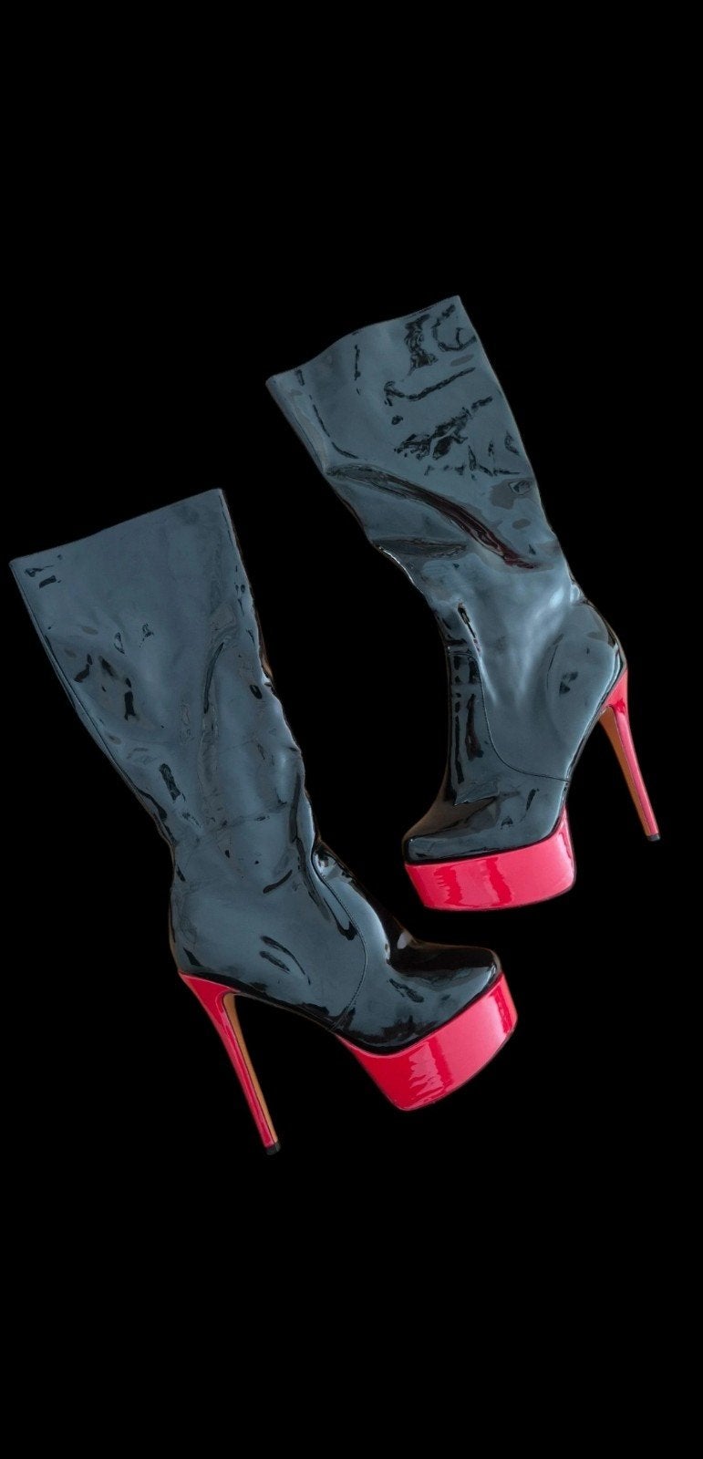 Botten zwart en rood 46, Kleding | Dames, Schoenen, Ophalen, Rood