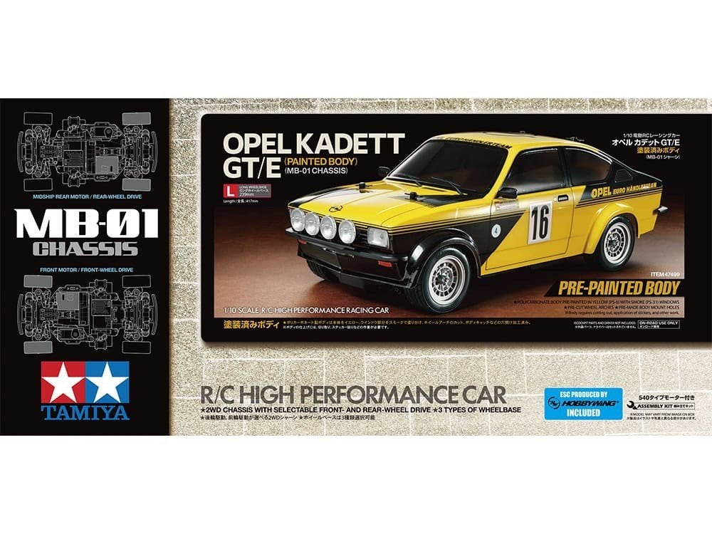 Kit neuf Tamiya MB-01 Opel Kadett GTE, Neuf, Échelle 1:10, Enlèvement ou Envoi, Voiture on road