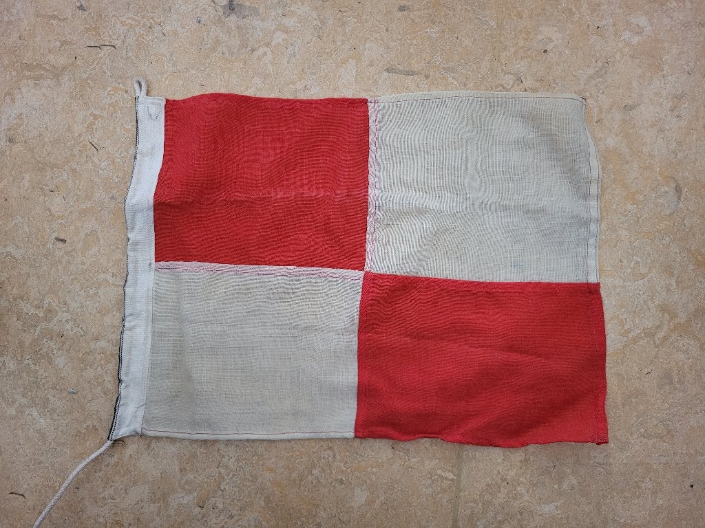 drapeau coton signalisation maritime vintage, Divers, Enlèvement ou Envoi, Utilisé