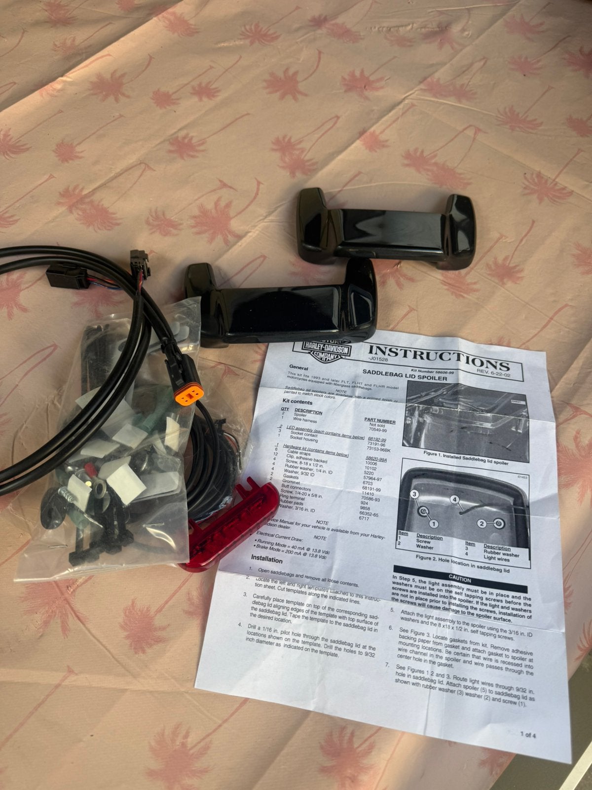 Harley saddlebag lights origineel HD, Motoren, Ophalen of Verzenden, Gebruikt