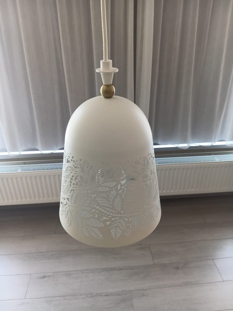Plafondlamp, Ophalen, 21 cm, Zo goed als nieuw, Wit