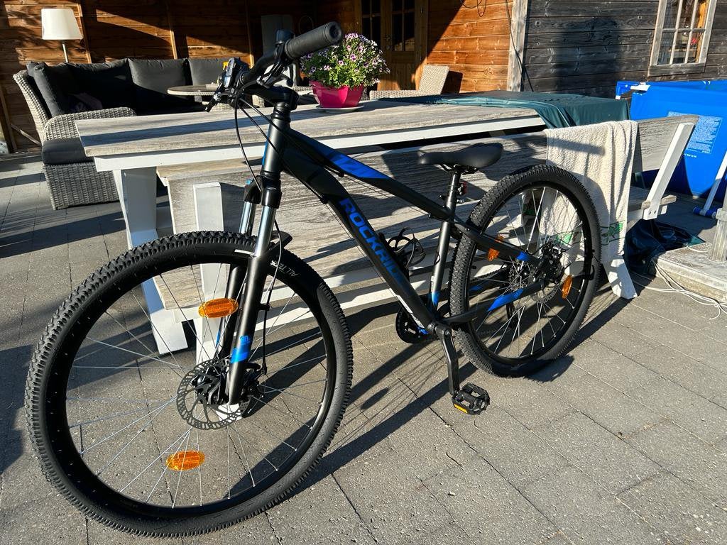 Rockrider st120, zwart blauw, Hardtail, Heren, Nieuw, Schijfrem