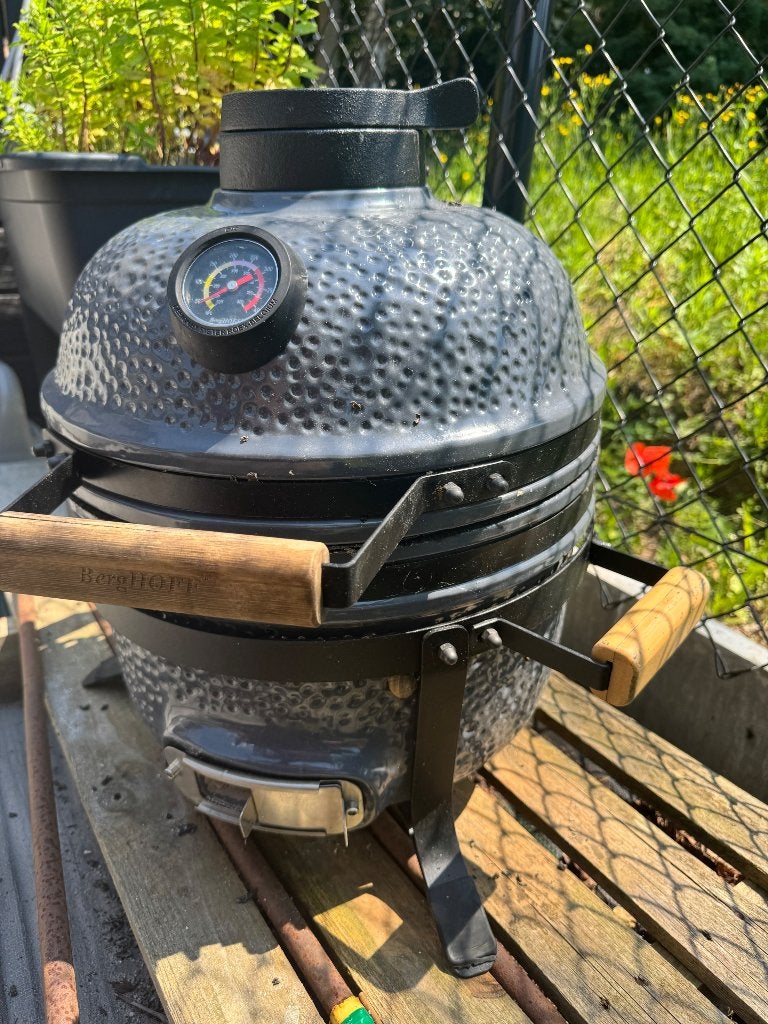 BergHOFF Ron Keramische BBQ Medium Steengrijs 40cm, Tuin en Terras, Ophalen, Gebruikt, Berghoff