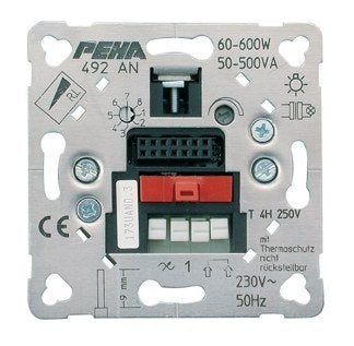 Inbouw basiselement tastdimmer gloei 600W, Verzenden