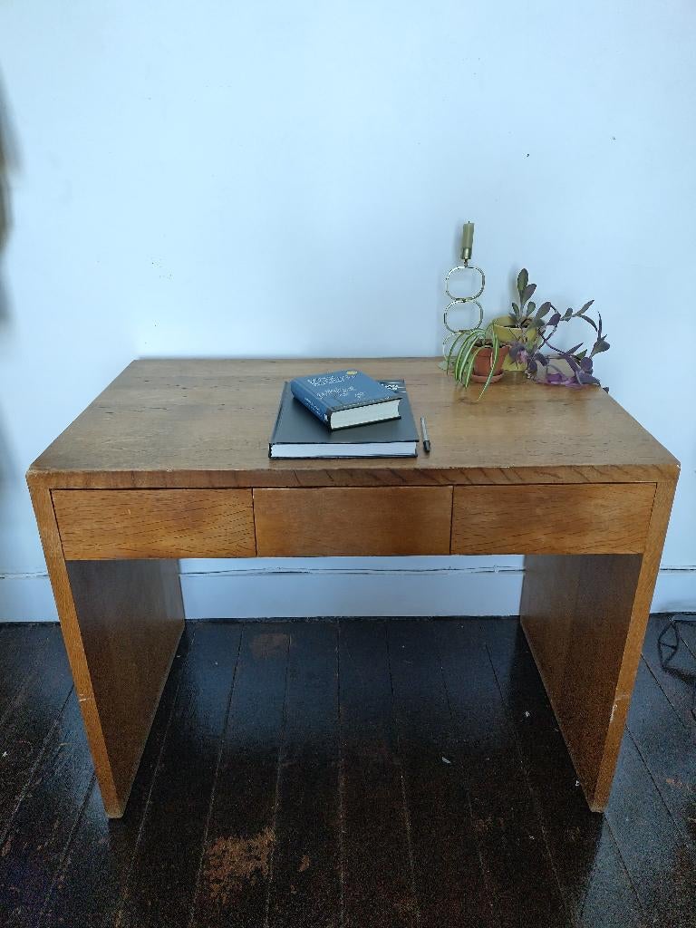 Houten bureau, Huis en Inrichting, Bureaus, Gebruikt, Hout, Opbergruimte, Ophalen
