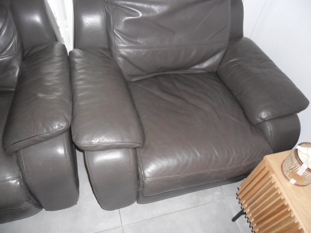 salon en cuir, Maison & Meubles, Quatre personnes ou plus, Banc droit, Enlèvement, Utilisé